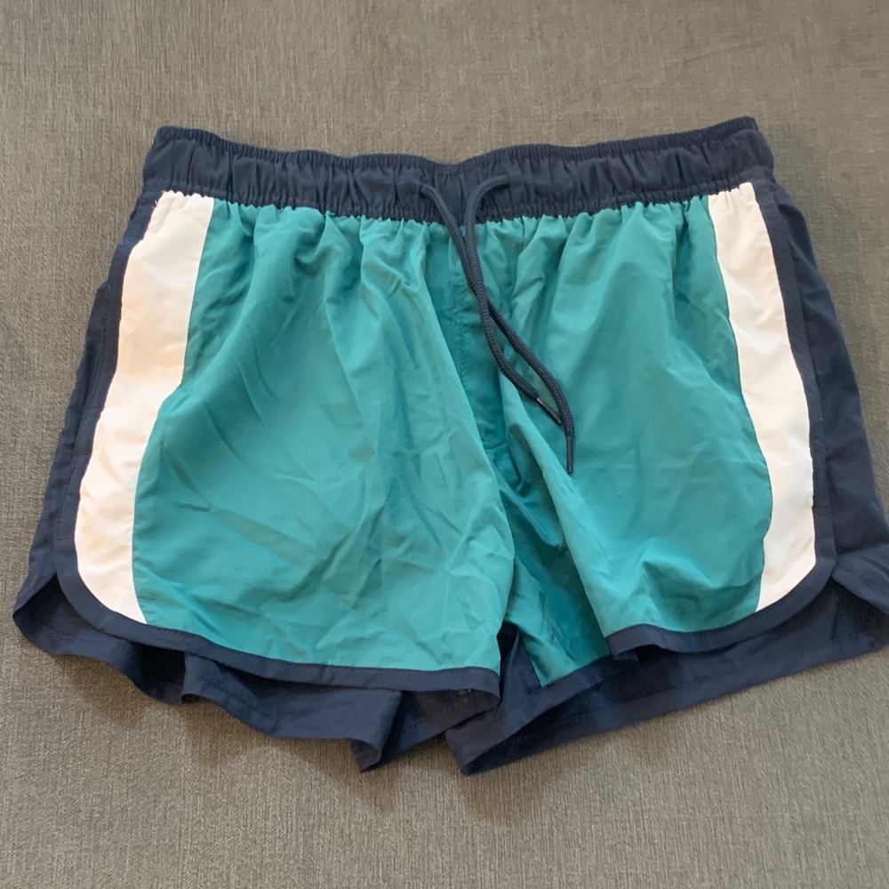 H&M Teal and Navy Swim Shorts